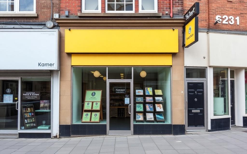A small UK high-street shop front
