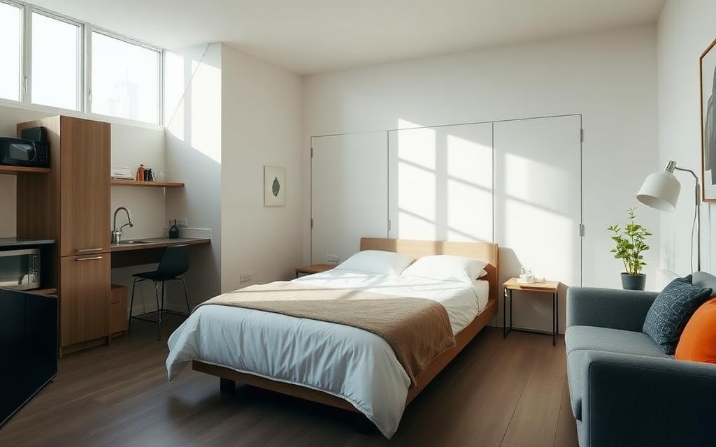 A modern UK studio apartment interior